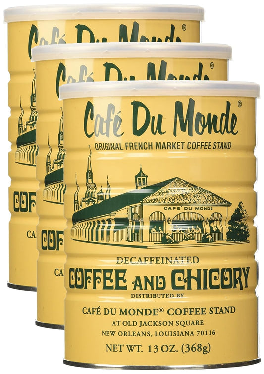 Cafe Du Monde Coffee and Chicory Decaffeinated 13 Ounce Pack of 3