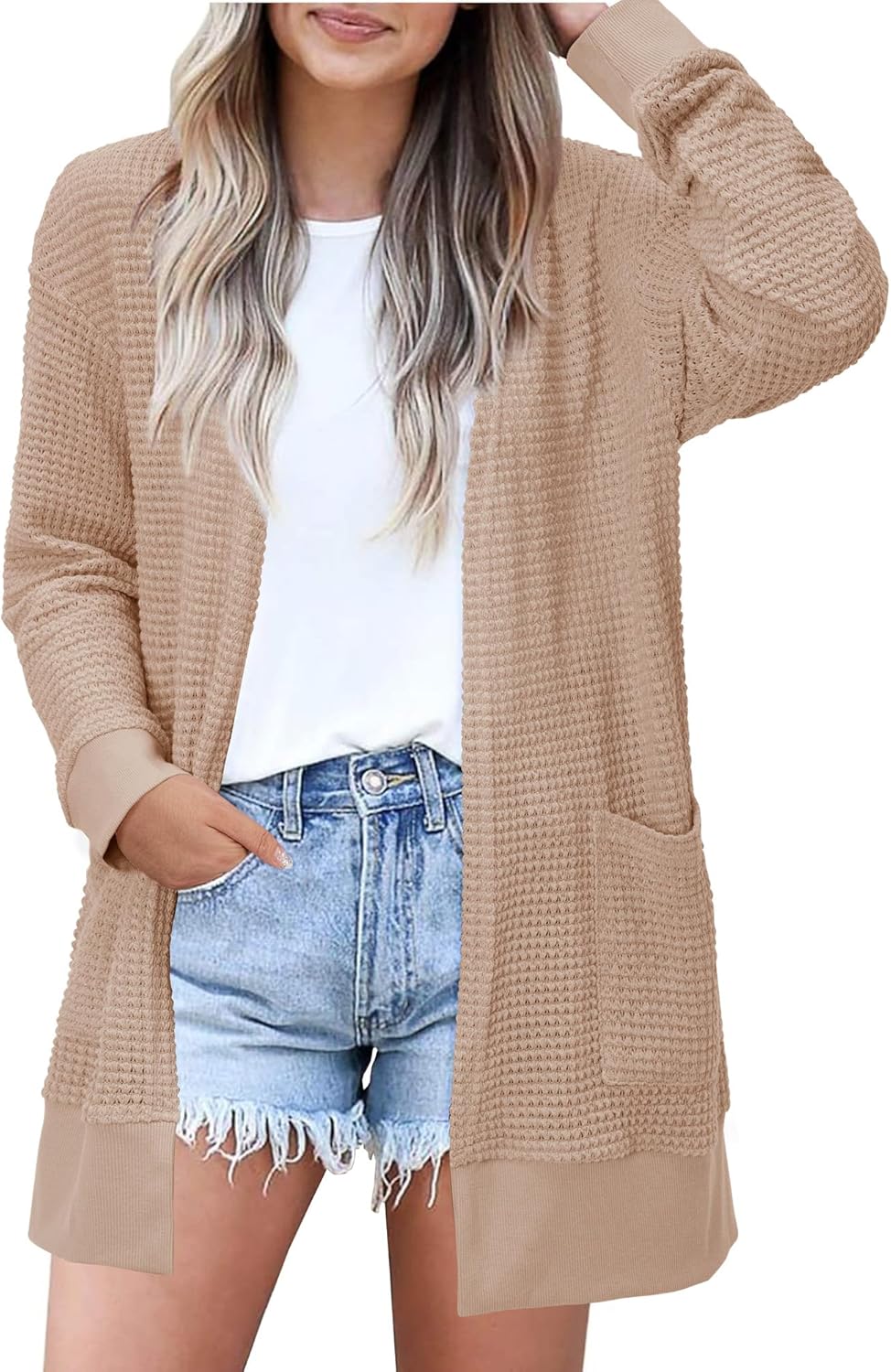 Lightweight Open Front Cardigan Sweater for Women - Casual Style