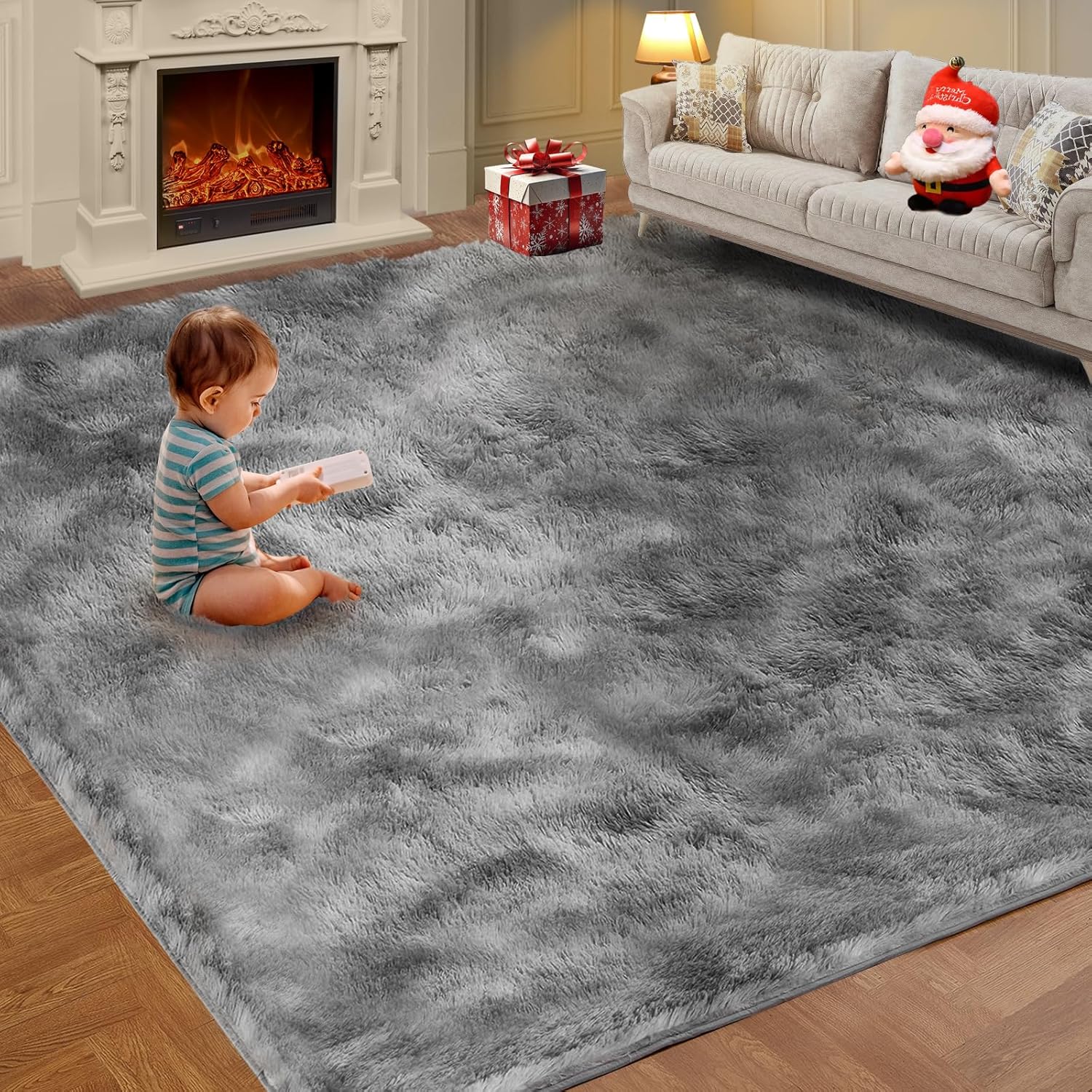Large Area Rugs for Living Room - Fluffy Shag Soft Carpet