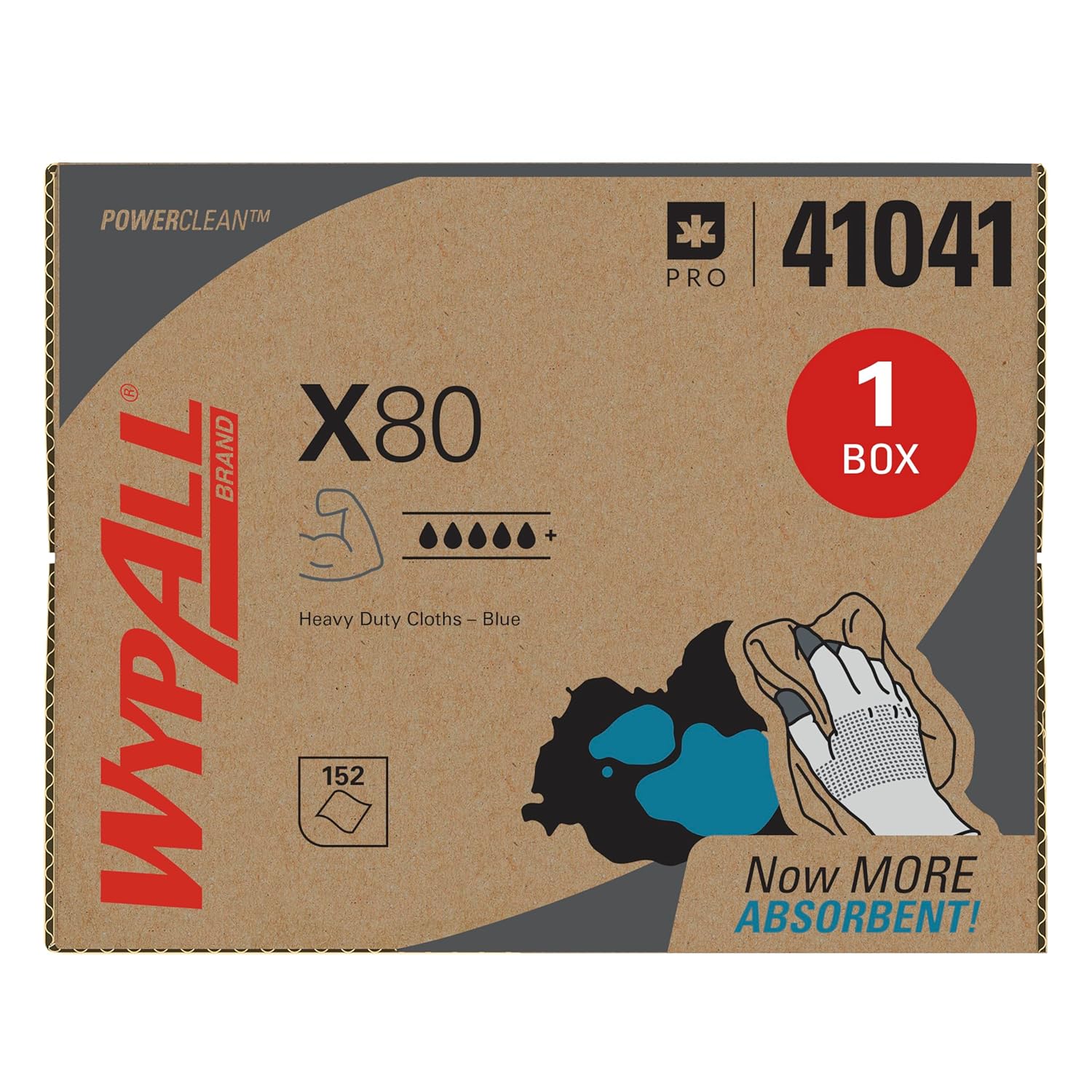 WypAll PowerClean X80 Heavy Duty Wipes for Tough Cleaning Tasks