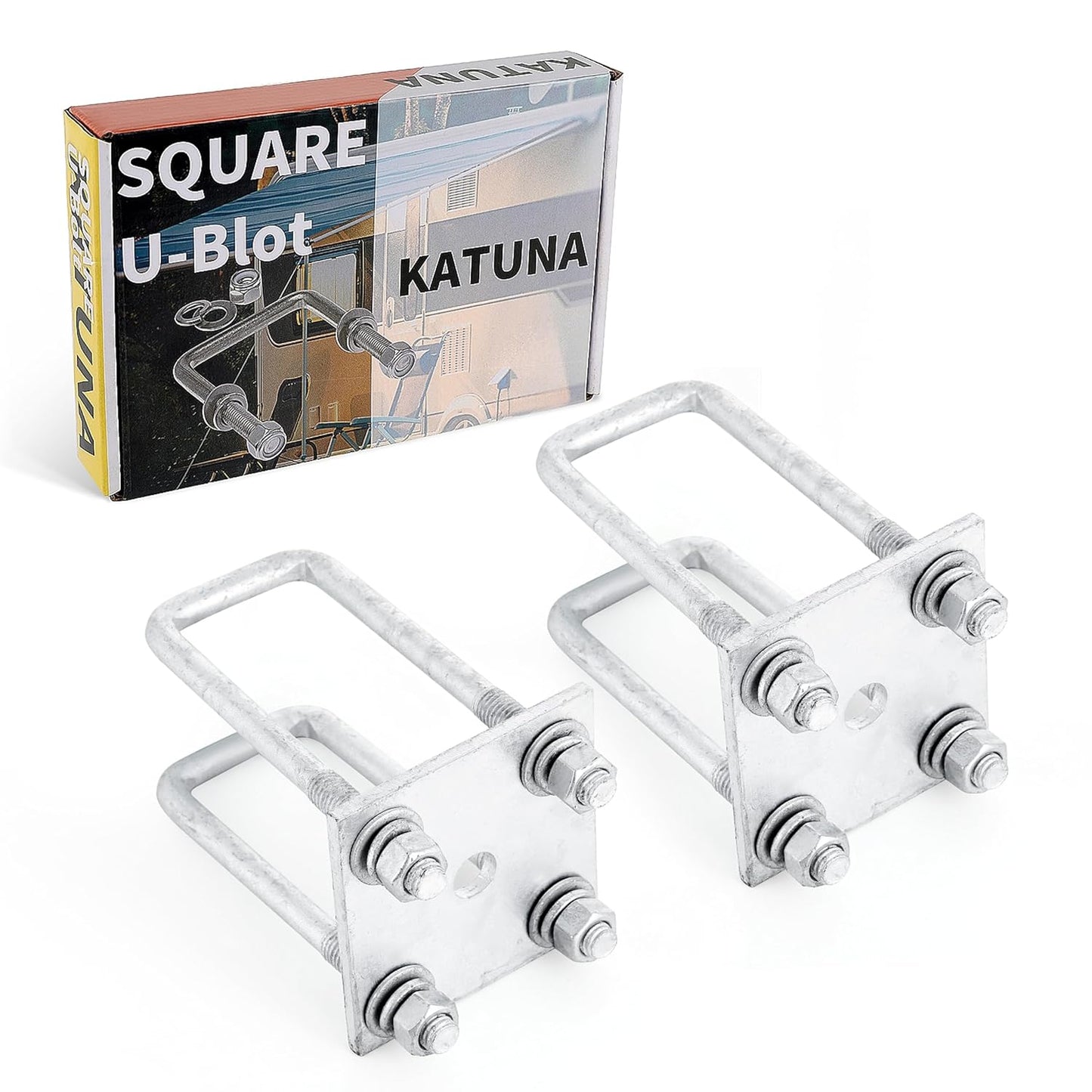 Hot-dip Galvanized Zinc Square U Bolt Kit for Boat Trailers