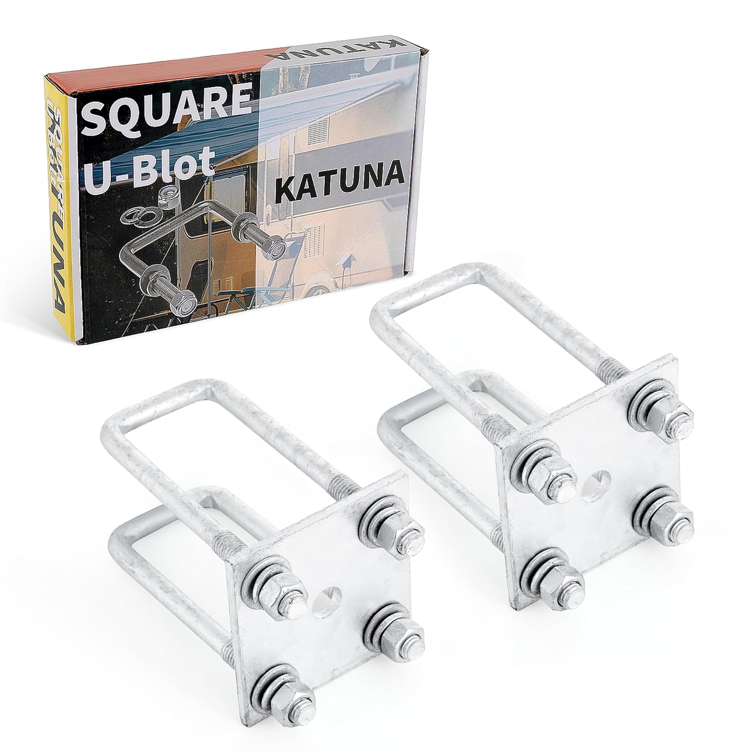 Hot-dip Galvanized Zinc Square U Bolt Kit for Boat Trailers