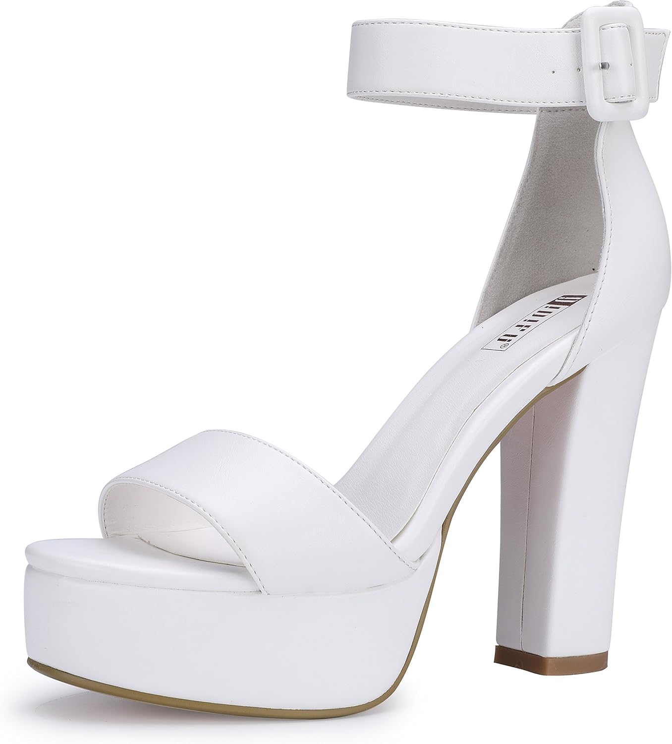 IDIFU IN5 Sabrina Platform Block Chunky High Heels for Women