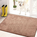 Dirt Trapping Door Mat 24 in x 35.5 in Brown-Light Cream - Low Profile