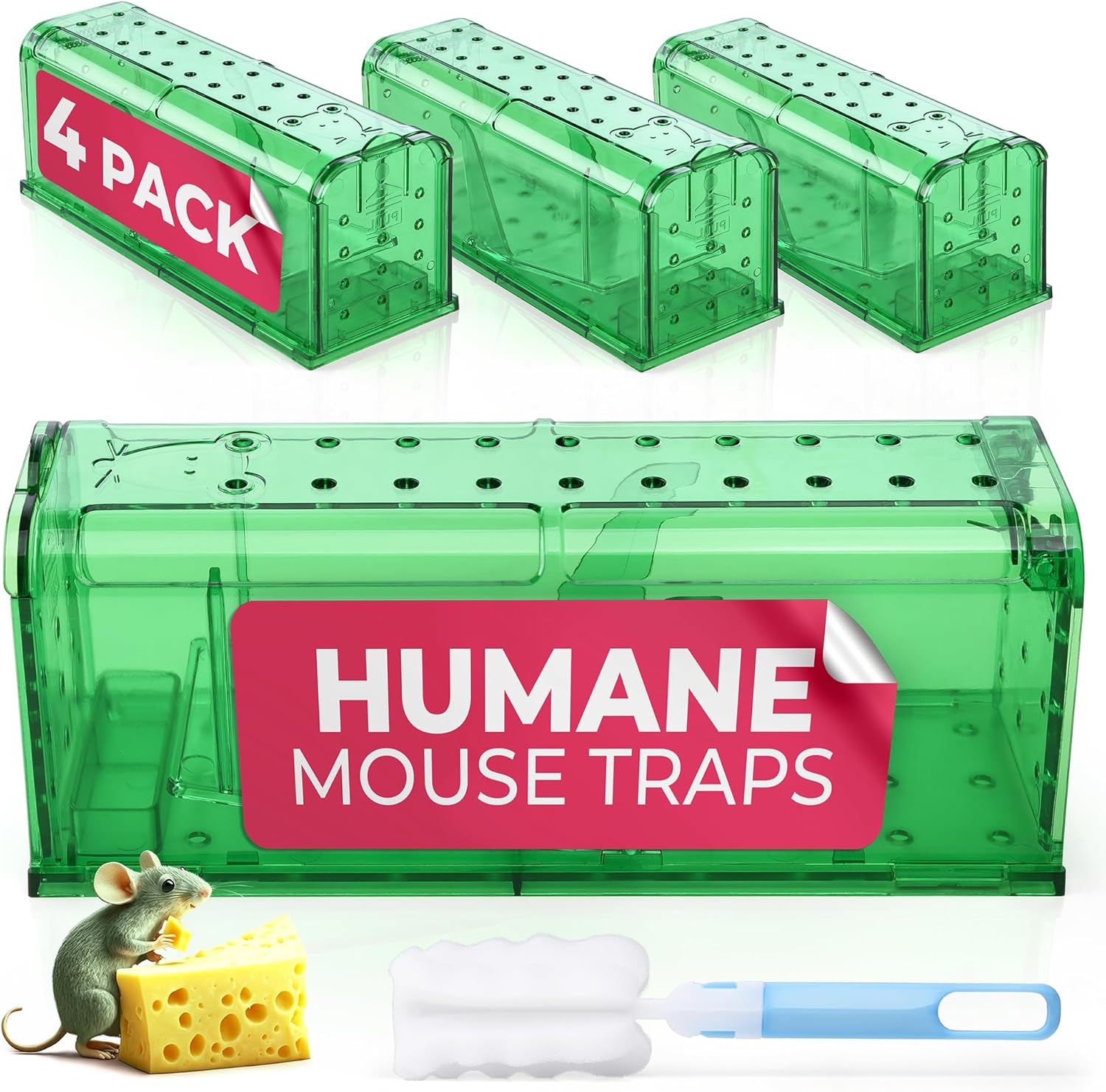 Reusable Humane Mouse Traps - Effective & Safe Indoor/Outdoor Rat Control