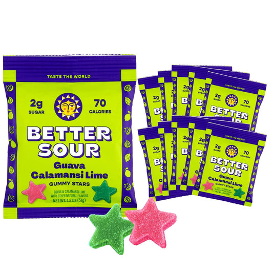 Better Sour Guava Calamansi Lime Gummy Stars Candy Delight
