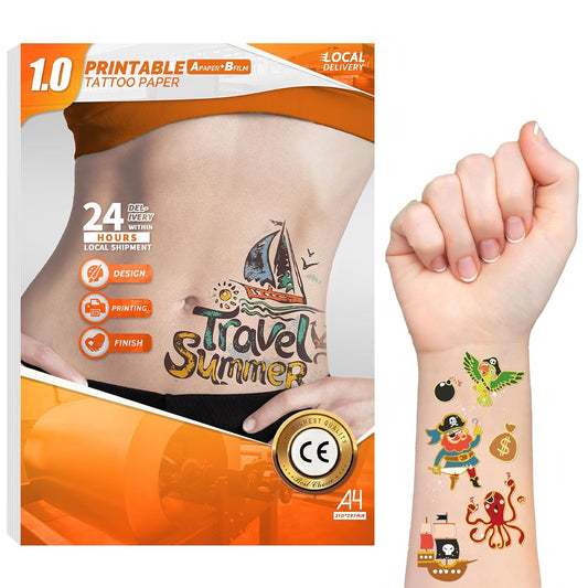 5 Sheets DIY Temporary Tattoo Transfer Paper - Easy Tattoo Application