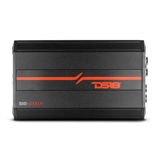 DS18 SXE-1200.4/BK Car Amplifier - Compact 4-Channel Power