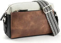 Small Crossbody Purse for Women Triple Zip Leather Handbag - Compact