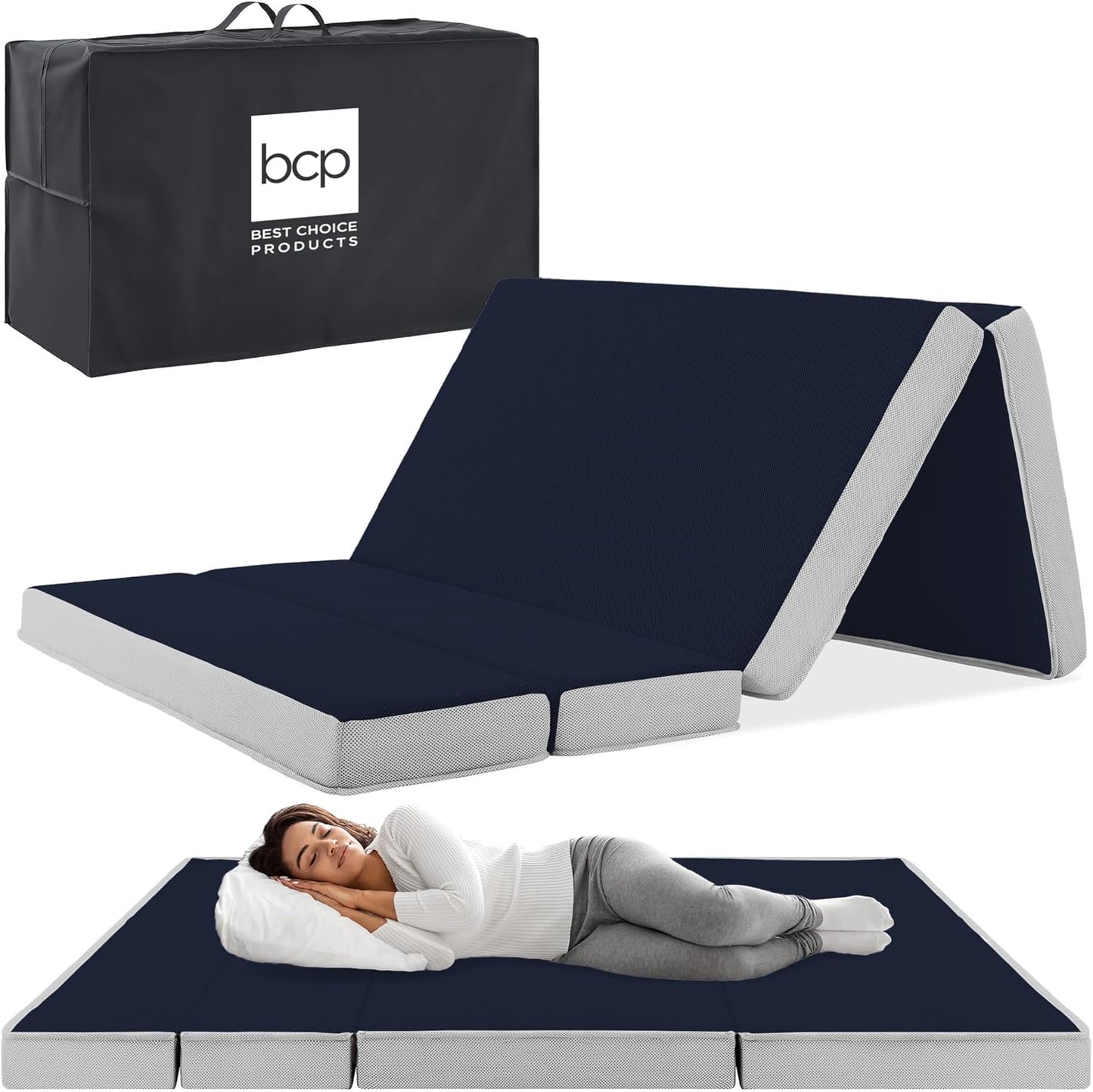 Portable Twin XL-Size Mattress for Camping and Guests