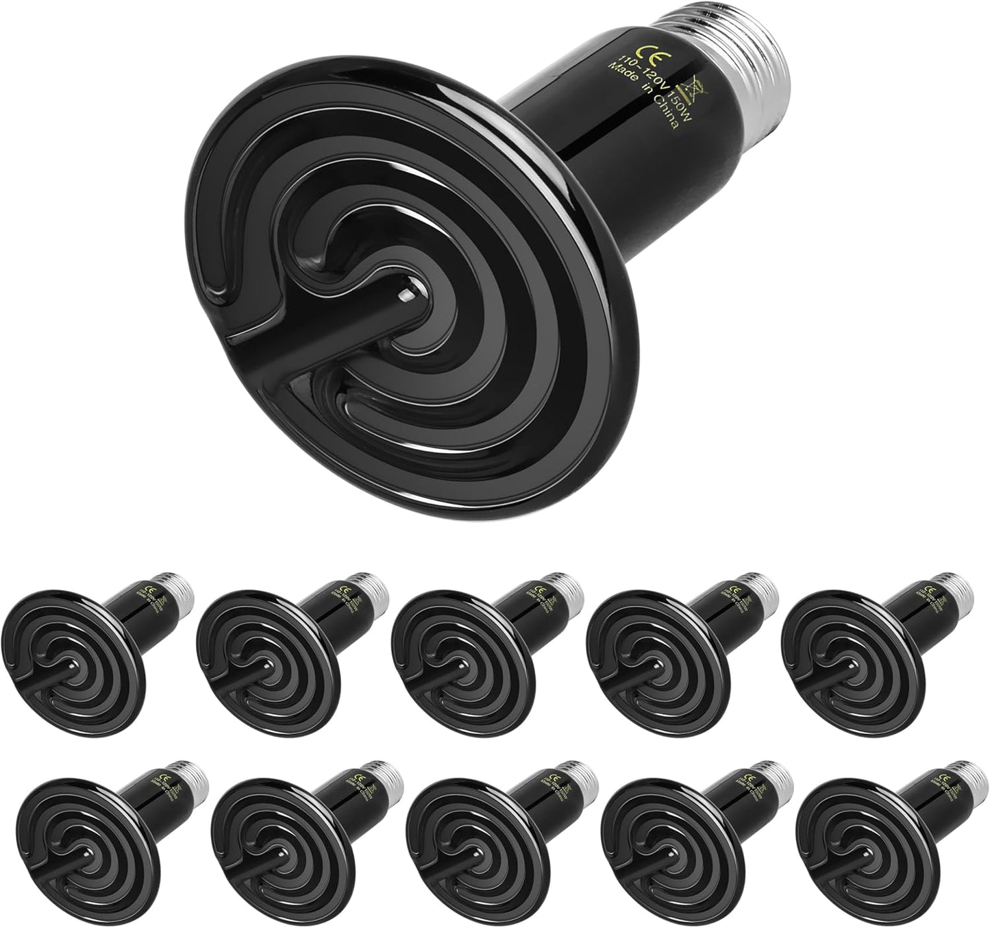 150W Ceramic Heat Emitter for Reptiles and Poultry Heating