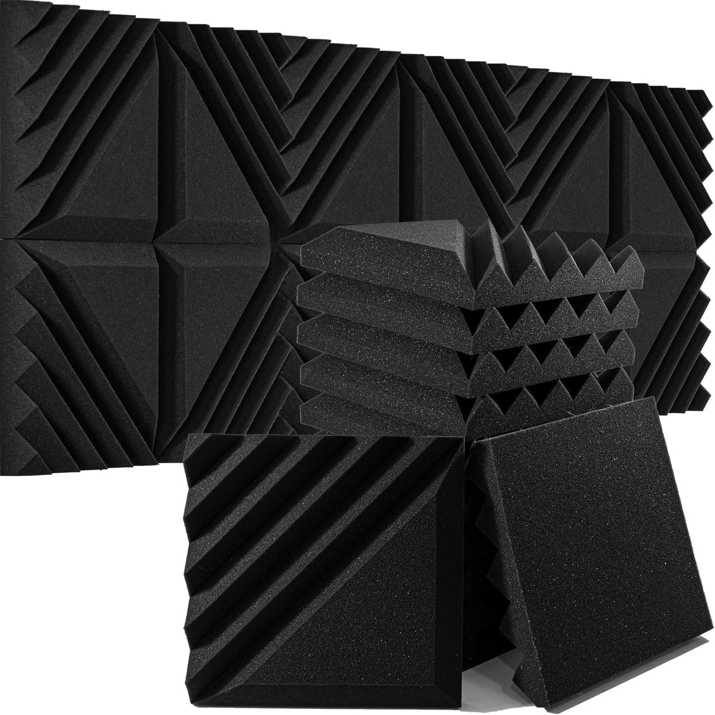 12 Pack Sound Proof Foam Panels for Walls - Acoustic Treatment