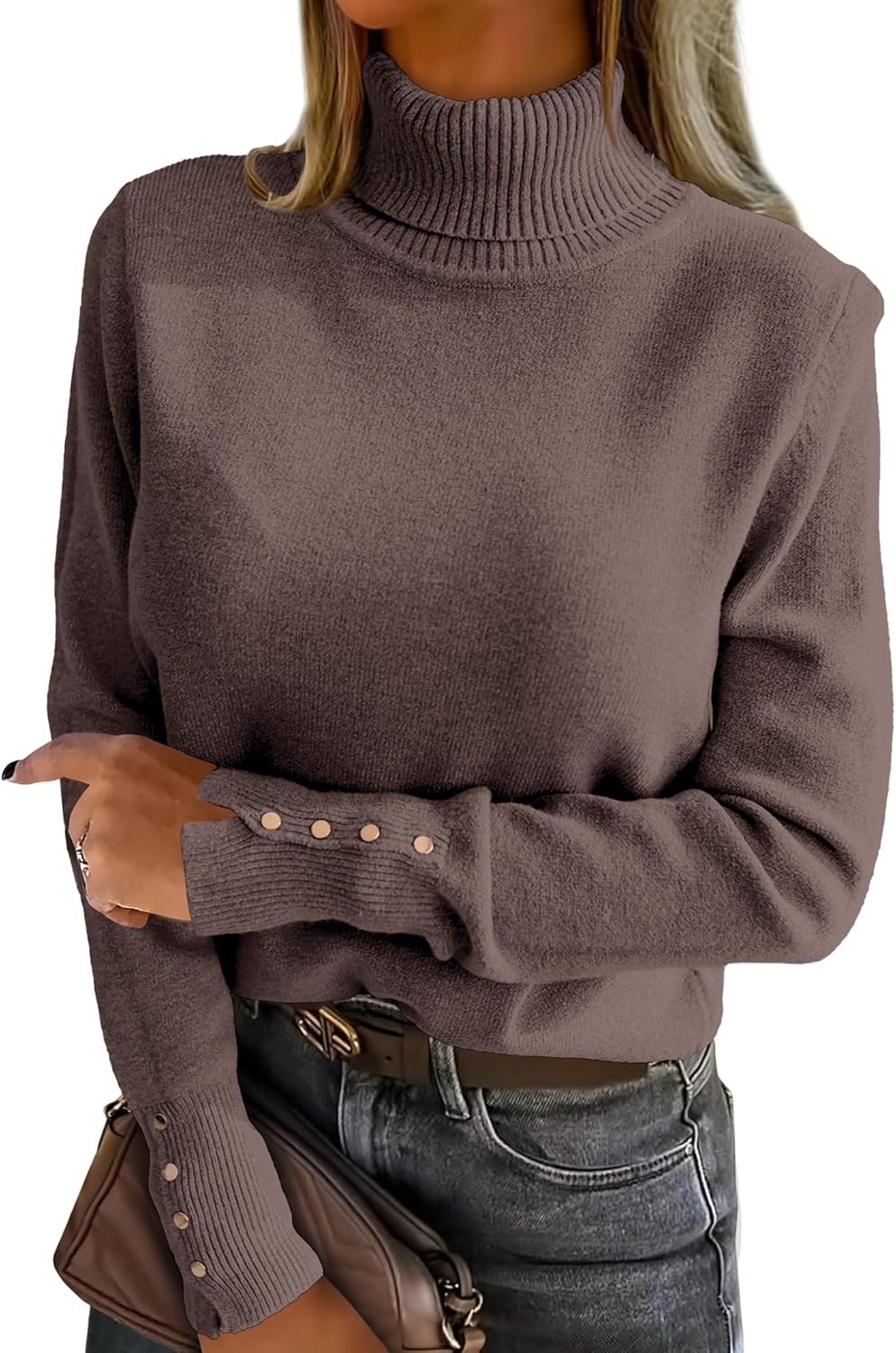 Stylish ANRABESS Turtleneck Sweaters for Women This Fall