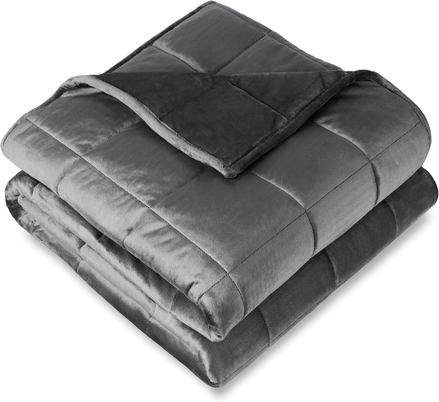 Bare Home Weighted Blanket Queen Size 17lb for Adults - Grey