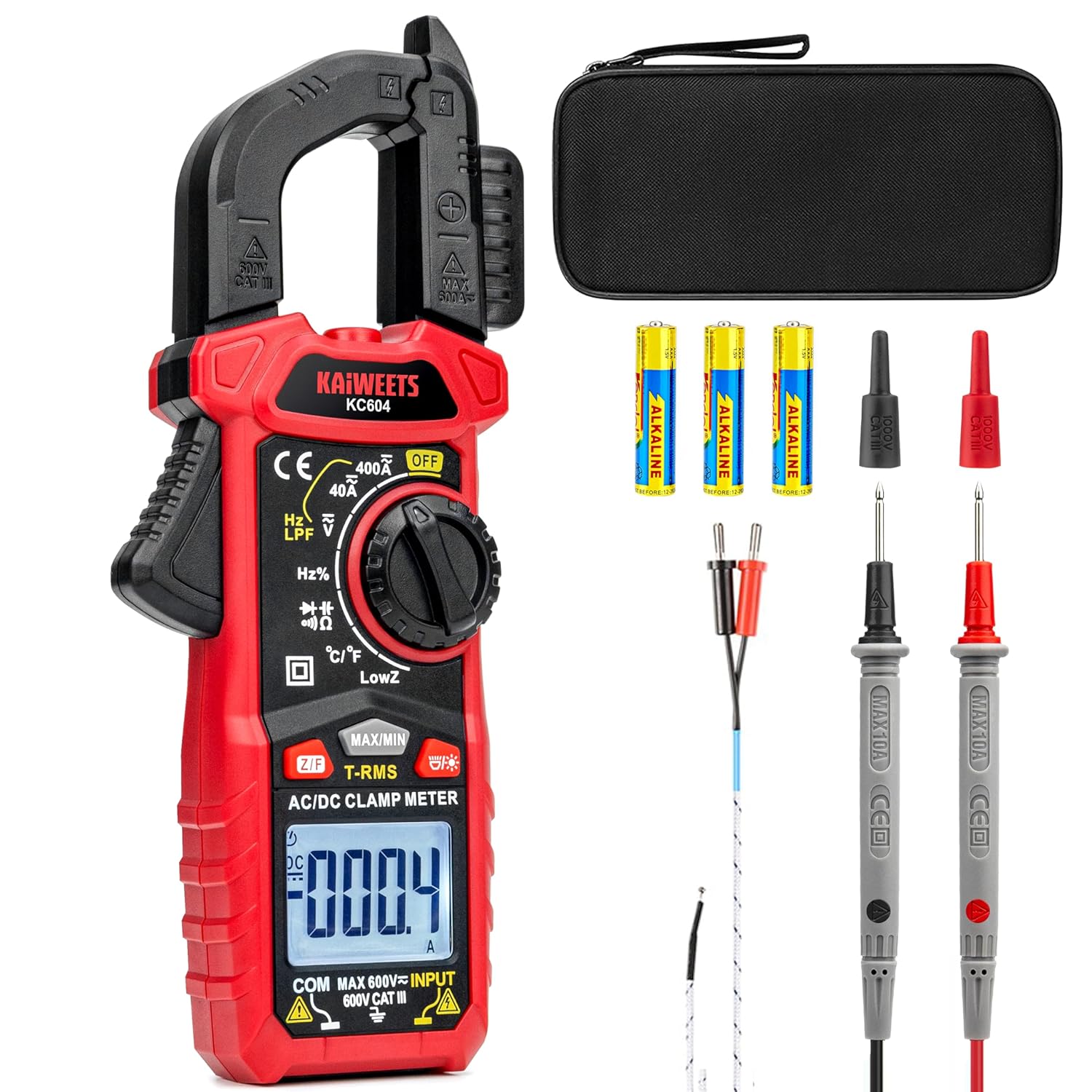KAIWEETS Digital Clamp Meter for Accurate AC/DC Measurements
