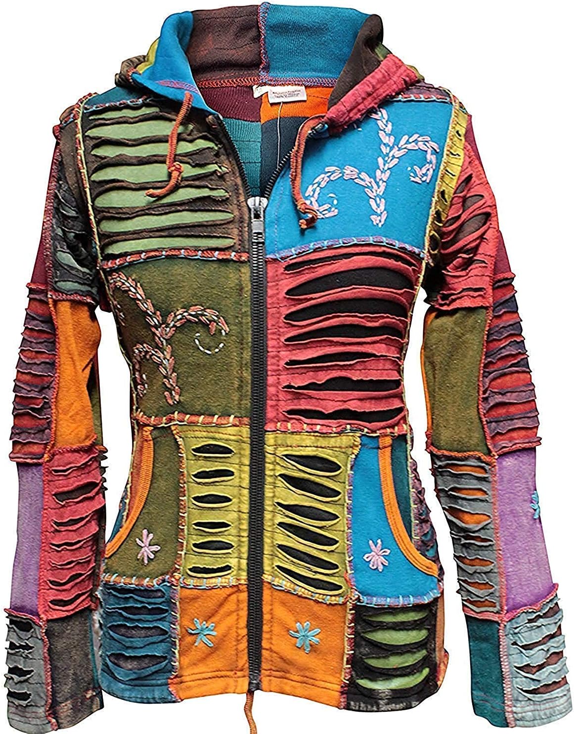 Stylish Stonewashed Hooded Jacket for Women