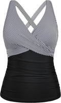 Underwire Tankini Top Twist V Neck for Big Busted Women - Tummy Swim