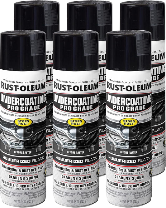 Rust-Oleum Stops Rust Undercoating Spray Paint, 6 Pack