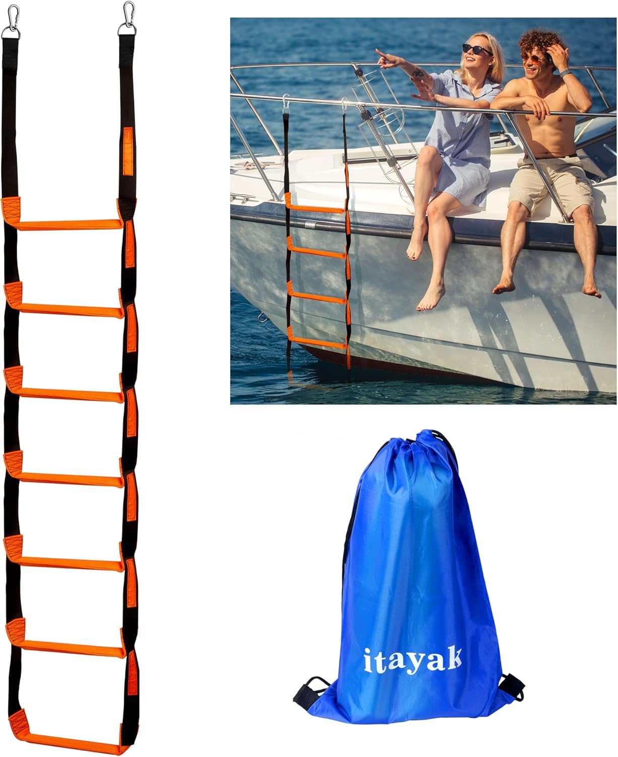 Durable 7 Step Boat Rope Ladder for Easy Climbing and Access