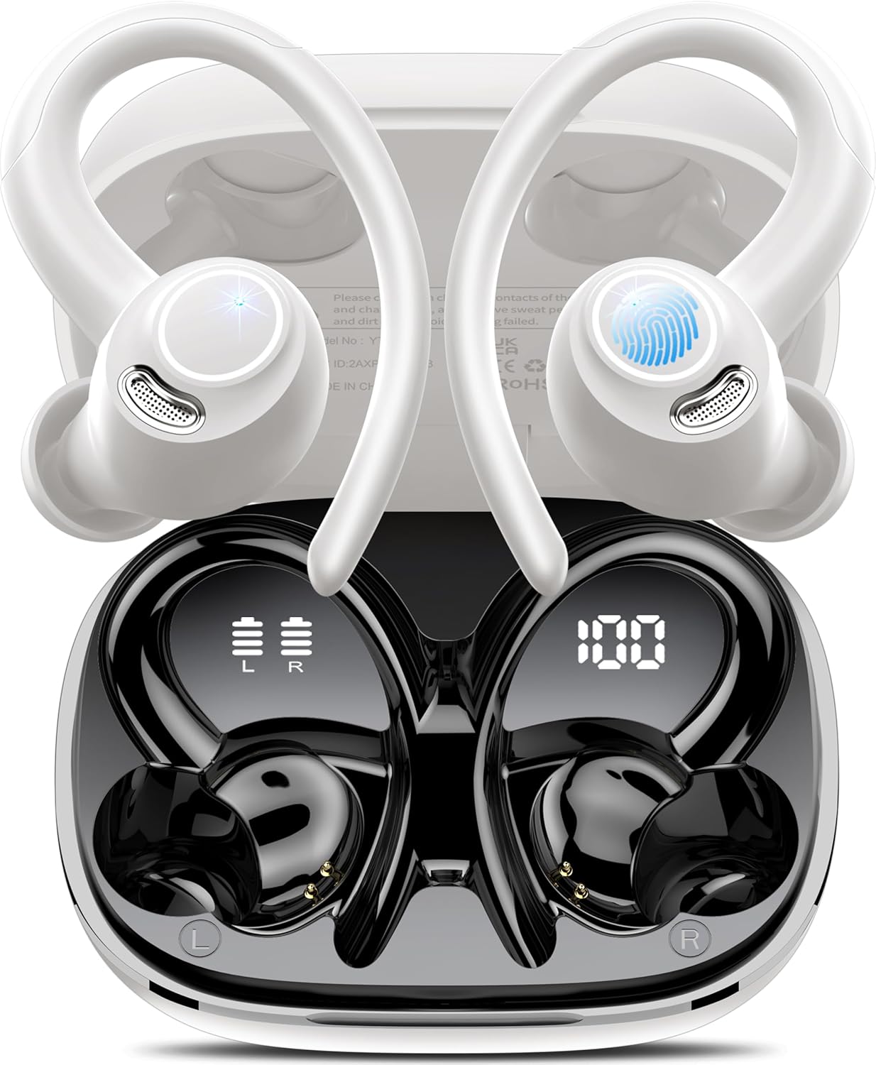 Jesebang Wireless Sport Earbuds - HiFi Deep Bass, IPX7 Waterproof, 40H Playtime