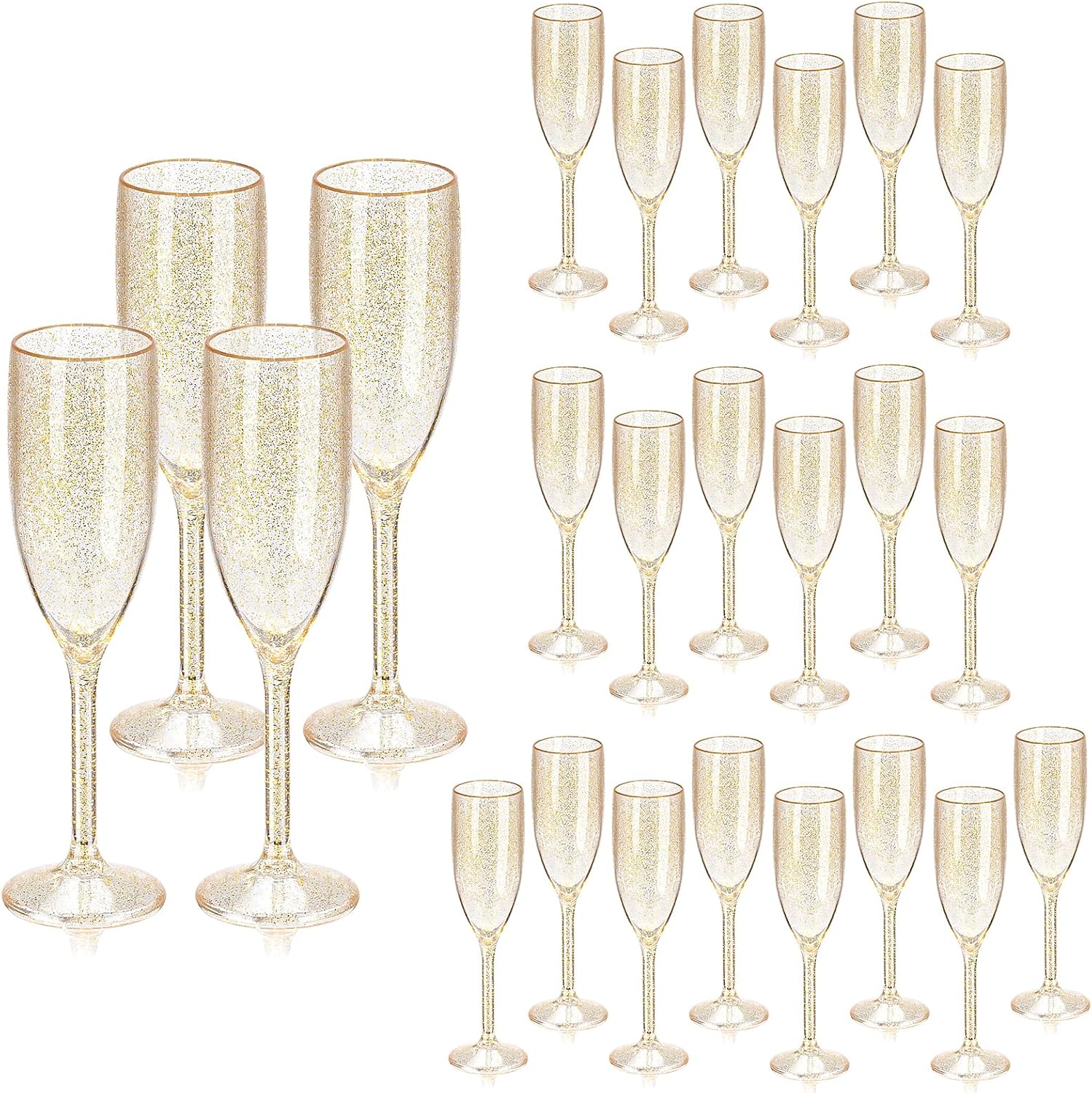 Elegant 24 Pcs Champagne Flutes for Every Celebration