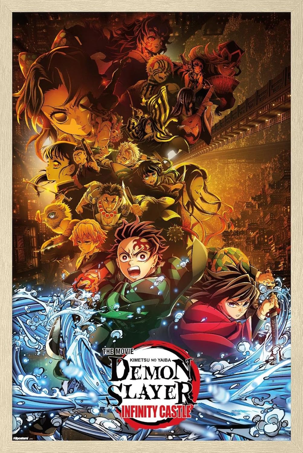 Demon Slayer Infinity Castle Group Key Art Wall Poster Framed