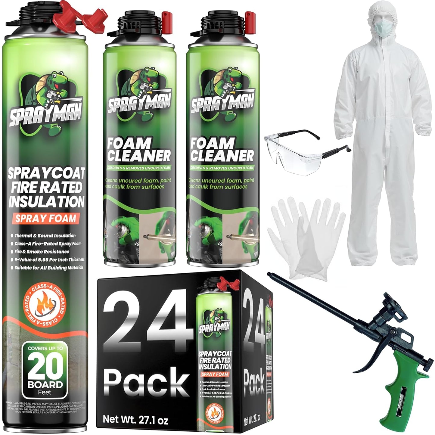 Spraycoat Fire Rated Spray Foam Insulation Kit for All Needs