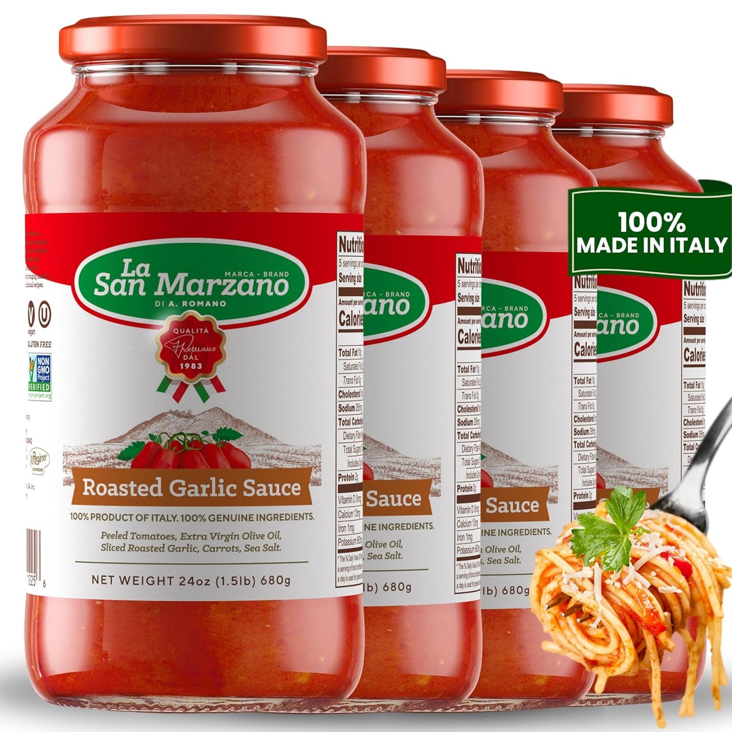 La San Marzano Roasted Garlic Sauce - Authentic Italian Flavor