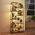 Plant Stand with Grow Light Tall Wood Shelf - Vertical Plant Rack