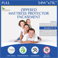 Full Size Mattress Protector Zippered Encasement - Waterproof