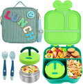 Lunch Box with Bento Box and Leak Proof Thermo Food Jar - Insulated
