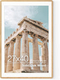 27x40 Inch Poster Frame Solid Oak Wood 27 x 40 Poster Frame - Natural