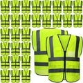 Reflective Safety Vests 20 Pack with Pockets - High Visibility L