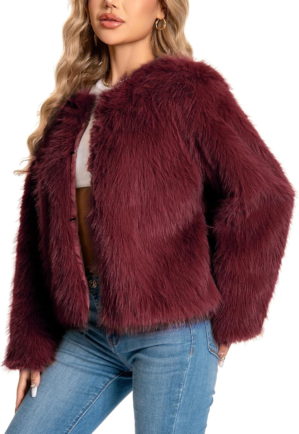 Fur Coats For Women: 2025 Plus Size Faux Fuzzy Jacket