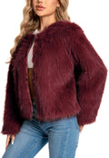 Fur Coats For Women Plus Size Faux Fuzzy Jacket - Warm & Stylish XS
