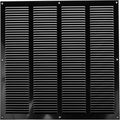 Repa Market Black Air Vent Cover 16 in x 16 in - Steel Return Grille