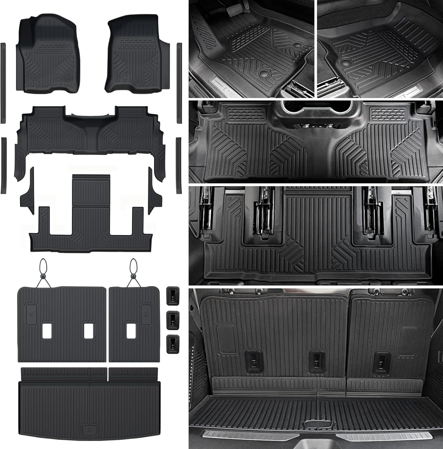 Custom Fit Floor Mats Set for 2021-2026 Chevy Tahoe/Yukon