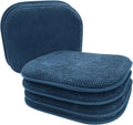 Blue Foam Seat Cushions for Dining Chairs 6 Pack - Soft Non-Slip Pads