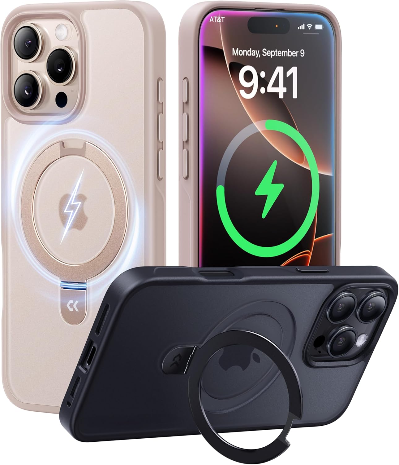 CASEKOO 16 Pro Max Case with Magnetic Invisible Stand Design