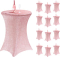 Shimmering Rose Gold Cocktail Table Covers - 12 Pack