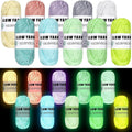 Glow in The Dark Yarn 10 Rolls - Luminous Crochet Yarn for Crafts