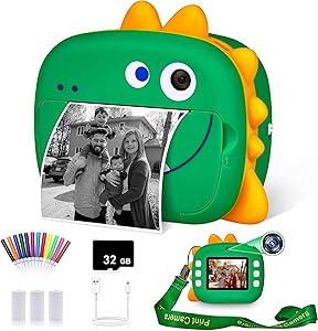 WQ Kids Camera Instant Print with Dual Lens for Endless Fun