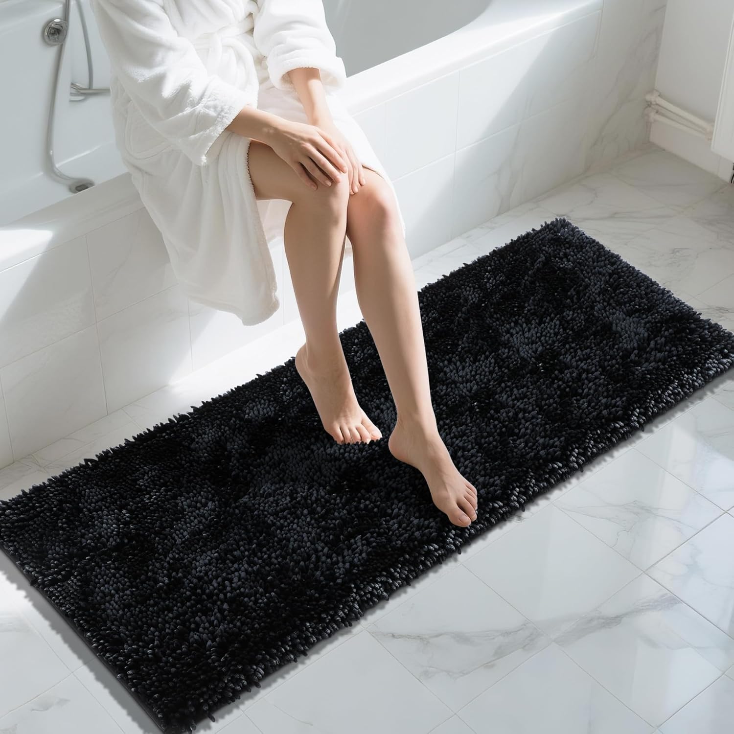 Yimobra Long Bathroom Rugs Runner 60x24 Inch for Luxurious Comfort