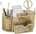Gold Desk Organizer Set for Women - Stylish Office Storage