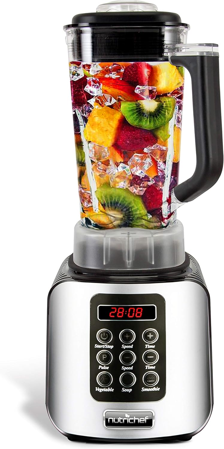 NutriChef 1.7L Digital Blender - Professional Smoothies & Shakes