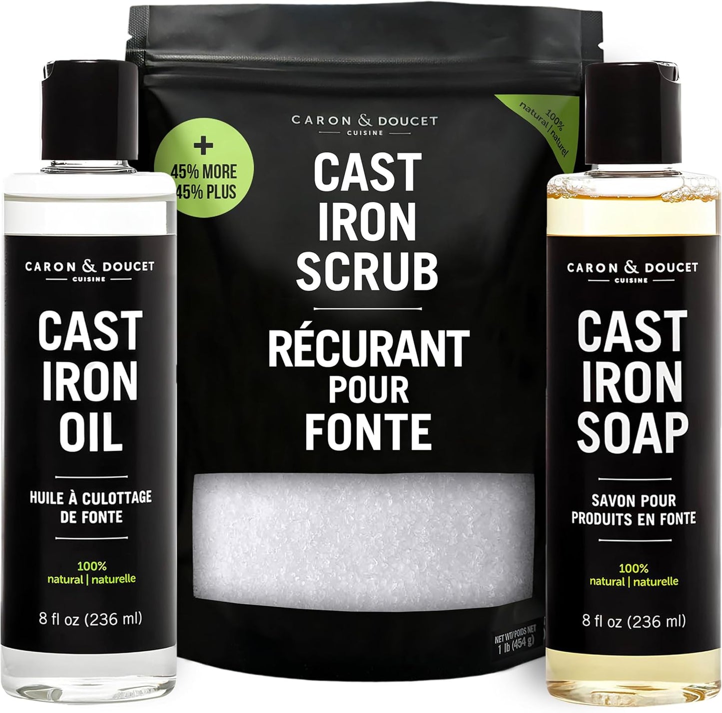 Ultimate Cast Iron Set for Cleaning, Restoring & Seasoning