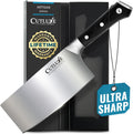 Cutluxe Cleaver Knife 7in Meat Cleaver - Precision German Steel
