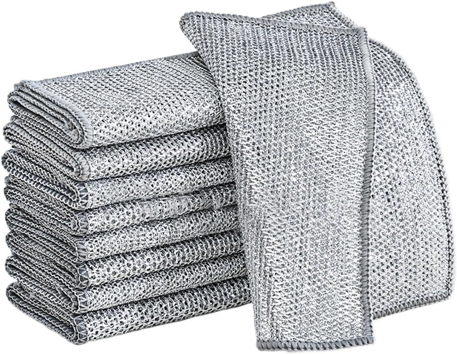 JESOT Non-Scratch Wire Dishcloths - 10 Pcs for Sparkling Clean Dishes!