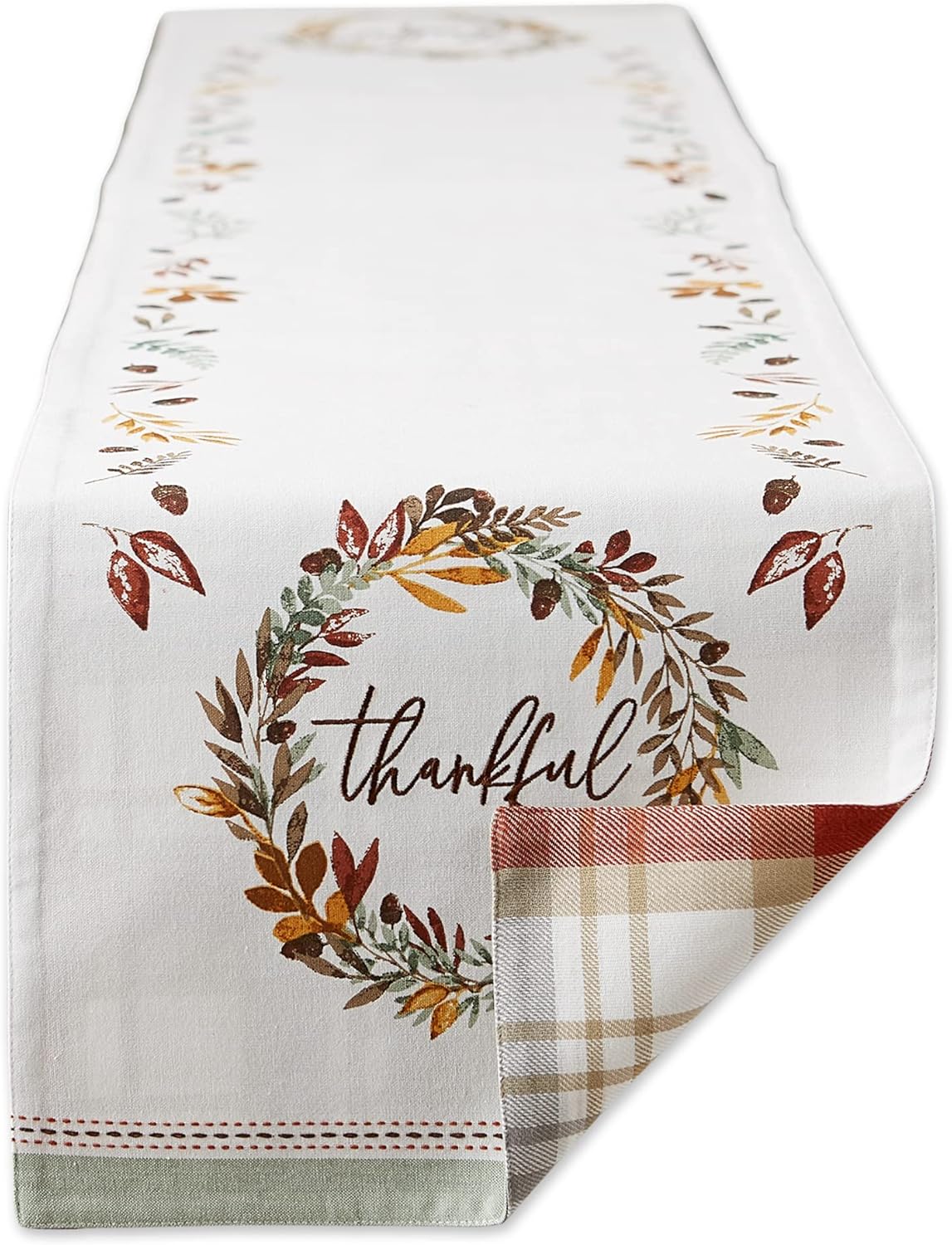 DII Thankful Autumn Collection Table Runner for Fall Decor