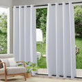 RYB HOME Windproof Outdoor Curtains - Waterproof Blackout Thermal